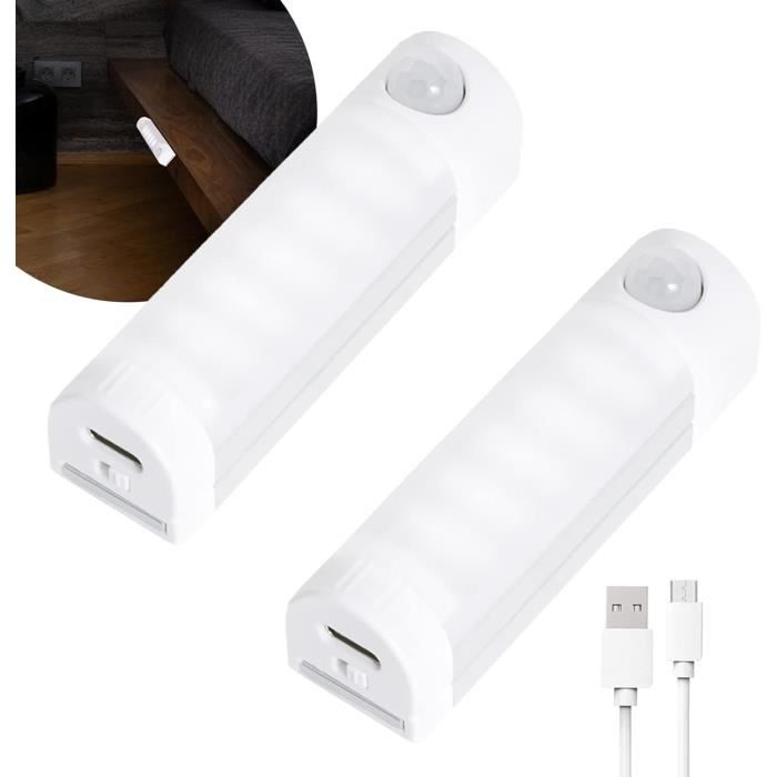 Lampe LED à Capteur De Mouvement Sans Fil - Recharge USB - Pour Placard, Cuisine