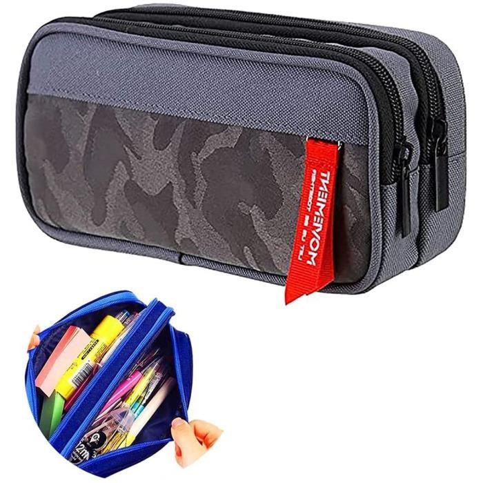 Hoxfly Étui à Crayons Extensible - 2 Pièces Transparents - Porte-Pinceaux Longs - Rangement Papeterie Portable