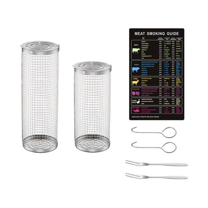 Rolling Panier De Barbecue En Acier Inoxydable Pour Barbecue - Anti