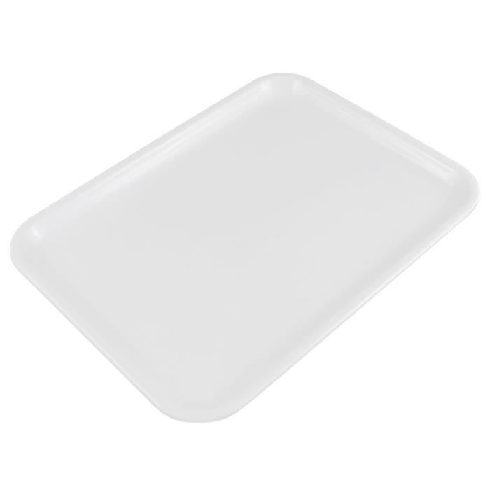 8 Plateaux De Service Rectangulaires - 30,5x22cm - 8 Couleurs - Plastique PP - Empilables