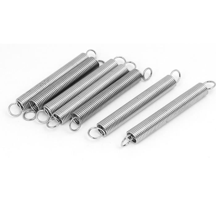 4 Ressorts De Traction 150mm - Fil De Piano 2.0mm - Force 8.0kg - Avec Crochets - Pour Tentes, Trampolines, Bricolage - 8