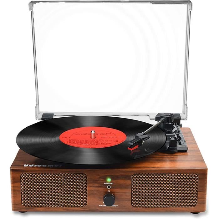 Platine Vinyle Décorative Waves Avec Lampe à Vagues Et Bluetooth – Tourne-disque Portable Rétro, Vert – Ambiance Chambre, Bureau