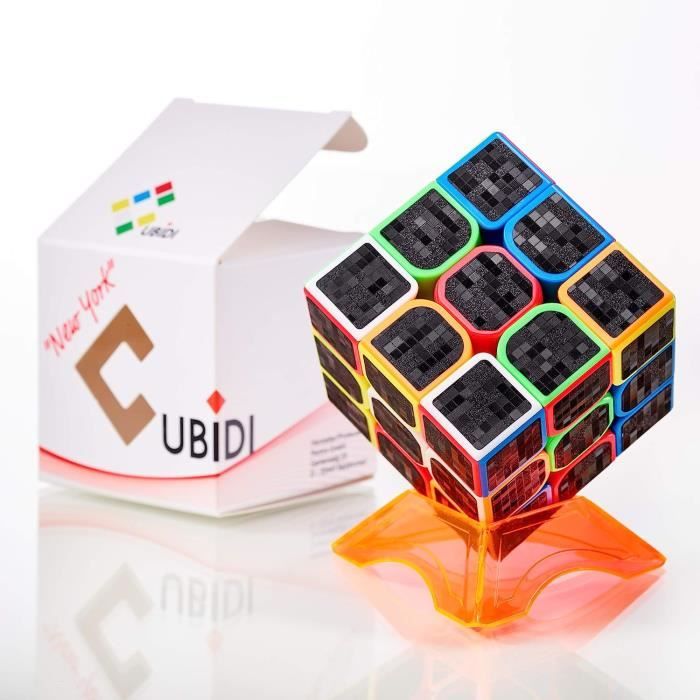 CUBIDI Originale Cube Magique Carbon 3x3x3 Type New York Speedcube de