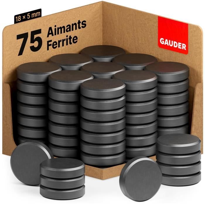 Magnet Frigo Aimants Puissants GAUDER 90 Pièces - 22x5mm, Noirs - Pour Frigo, Tableau Magnétique, Bureau Aimants Industriels GAUDER Magnet Frigo Aimants Puissants GAUDER 90 Pièces - 22x5mm, Noirs - Pour Frigo, Tableau Magnétique, Bureau Aimants Industriels GAUDER