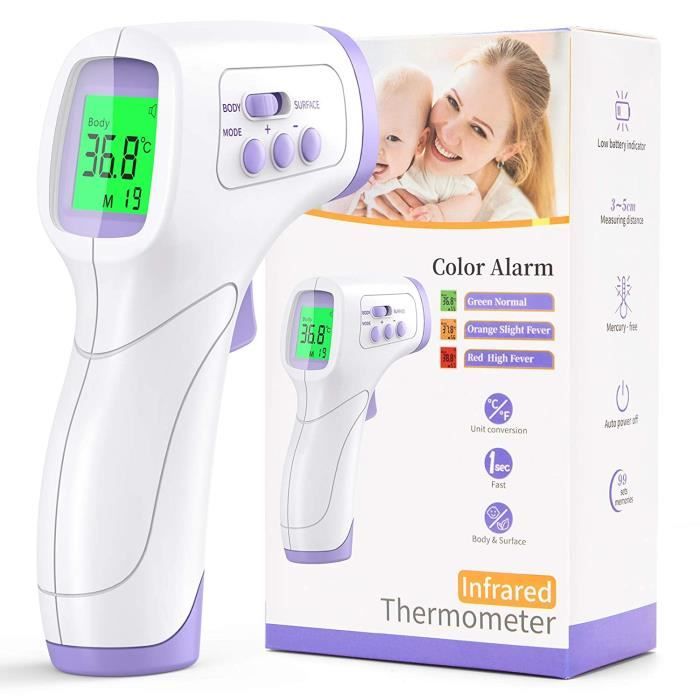 Thermometre Frontal Adulte, KKmier Thermometre sans Contact avec