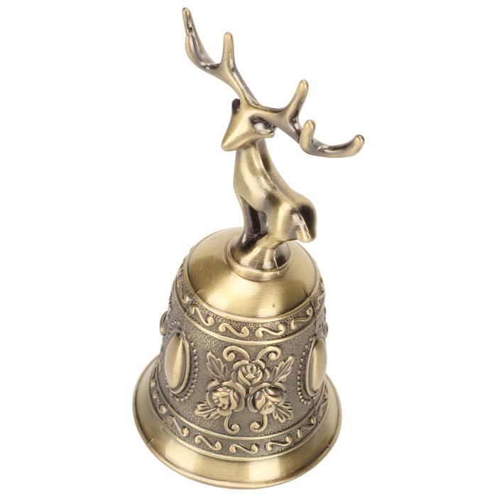 Clochette à Main En Alliage De Zinc - Motif Rose Vintage - Son Clair - Pour Dîner, Hôtel, école, Dressage - Environ 11 Cm