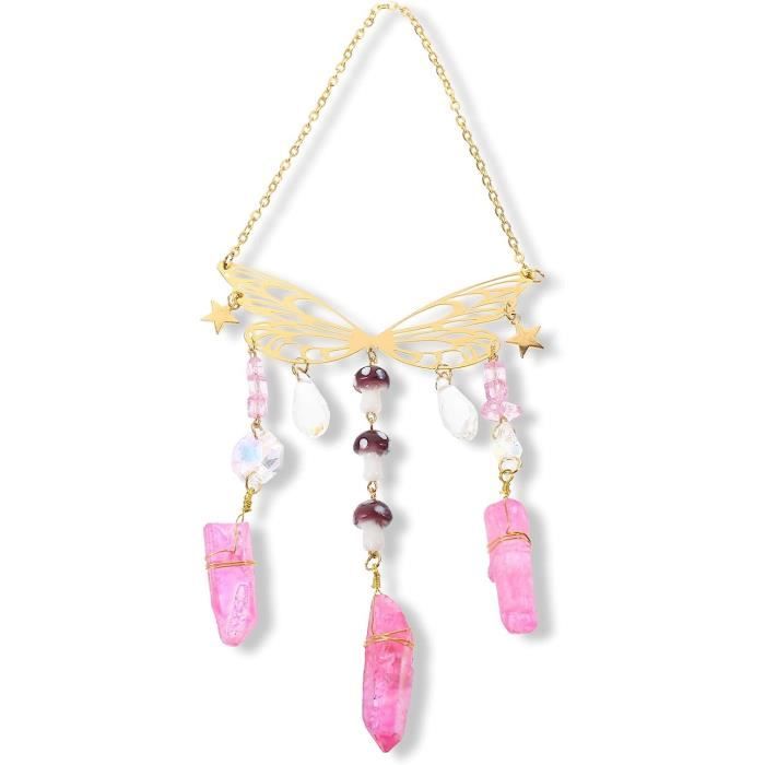 Attrape-soleil Papillon En Cristal - Décoration à Suspendre à La Fenêtre Pour Créer Des Arcs-en-ciel - Pour Chambre, Salon, Jardin - 2