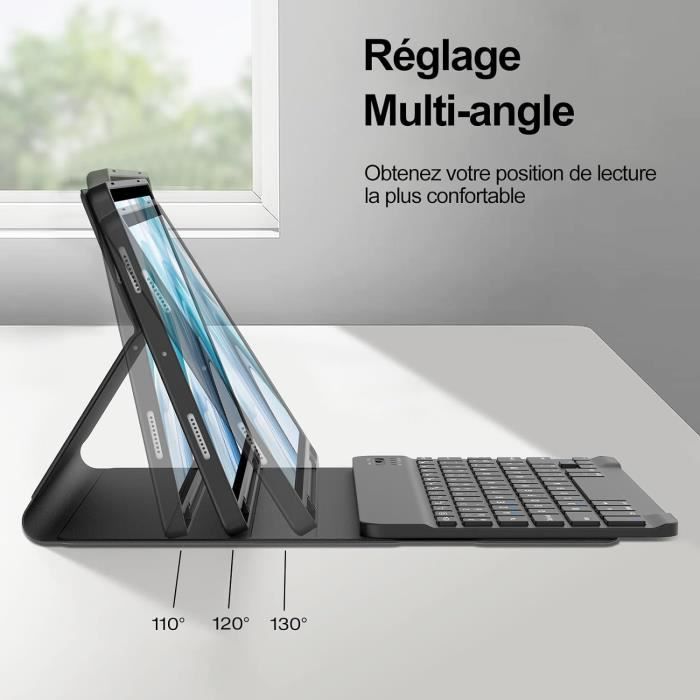 FOGARI Coque Clavier Pour IPad Pro 12.9 2022/2021/2020/2018,AZERTY