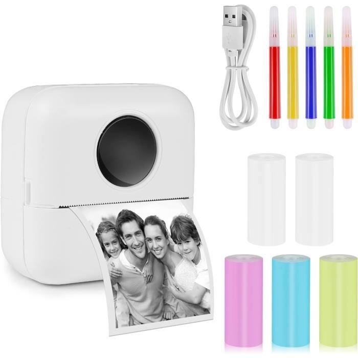 WANGCL Mini Imprimante Photo De Poche Portable Sans Encre Sans Fil Pour