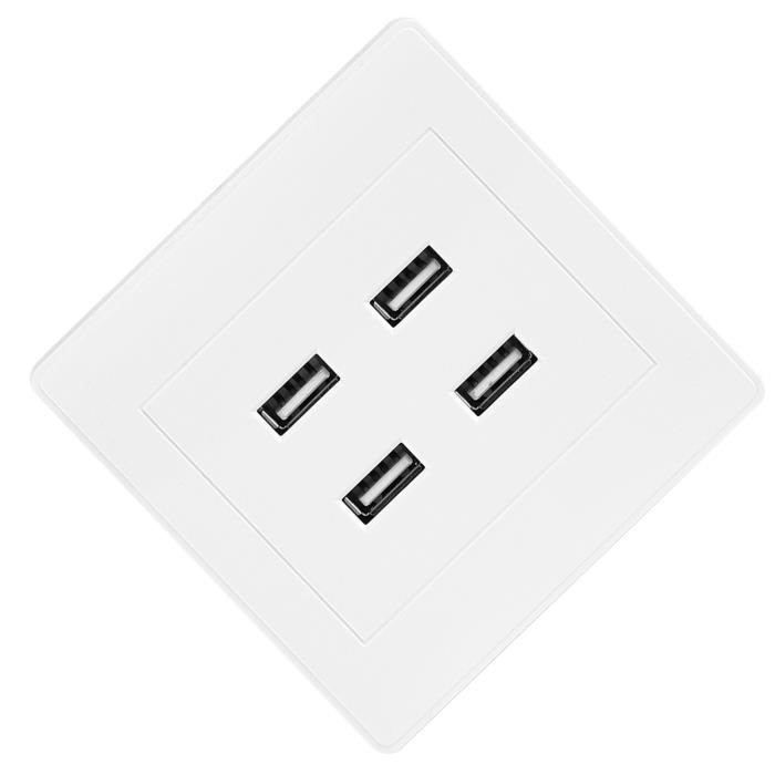 Prise Murale USB Double 20A - ELEGRP, 2 Ports USB 4.0, Duplex, Blanc, 120V