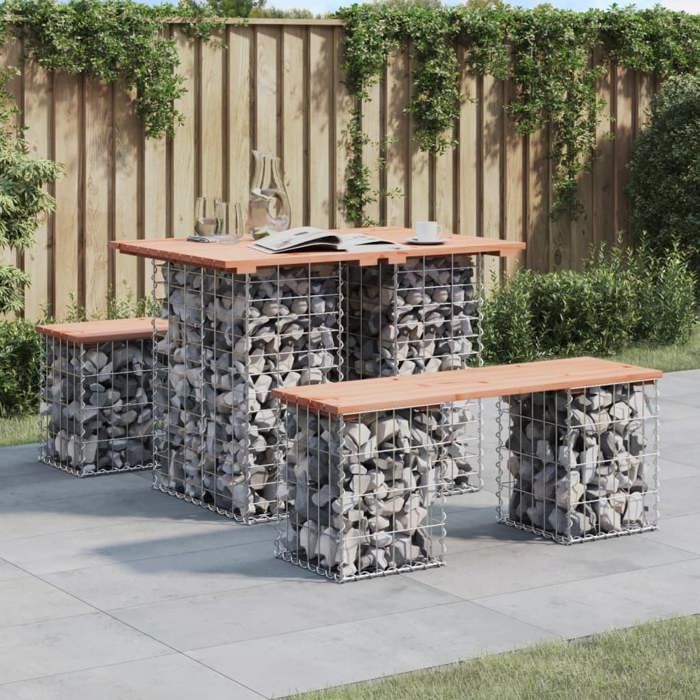 vidaXL Banc gabion 100x70x72cm - vue 2