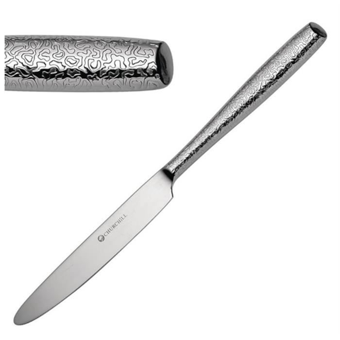 Lot de 12 couteaux de table inox gris l 23,5 cm