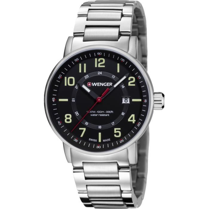 Montre - Wenger - Attitude Day&Date 01.0341.113 - Cuir - Quartz - Analogique