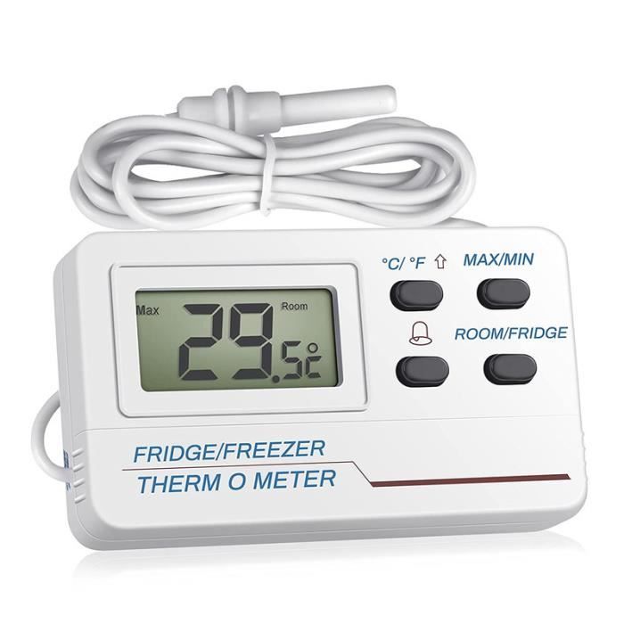 Thermomètre frigo à 2 sondes : Commandez sur Techni-Contact - Thermomètre  réfrigérateur double sonde