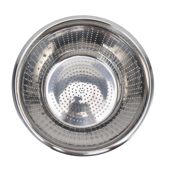 COLLBATH Grand Bassin Inox 36 Cm – Bol Mélangeur Extra Large, Multifonction Cuisine Et Lavage, Acier Épais Robuste
