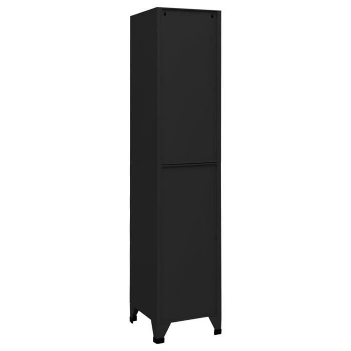 fhe - casiers | armoires de rangement - armoire à casiers noir 38x40x180 cm acier - yosoo - dx2001