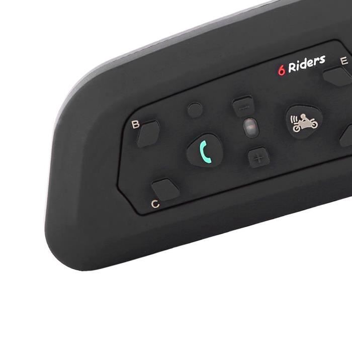 Interphone Bluetooth Pour Casque Moto EJEAS V6 Pro+ - Communication Jusqu'à 800m, Bluetooth 5.1, Batterie 850mAh, étanche IP67