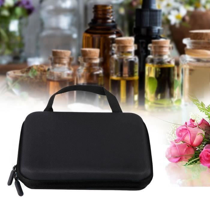 Honicemar Boîte De Stockage 3 Couches 18 Trous Huiles Essentielles En Bois - Organisateur Aromathérapie