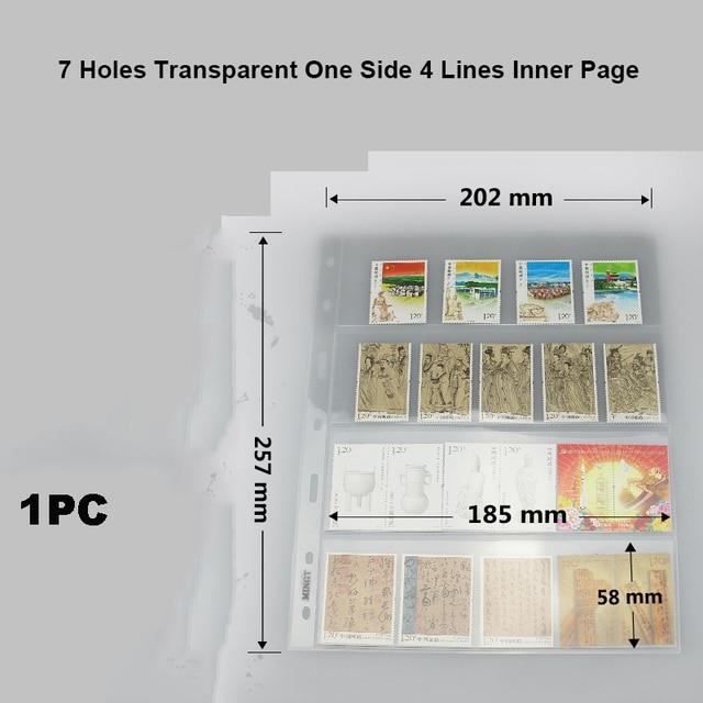 Pages D'album Pour Timbres - 10 Feuilles, Format 218x280mm, Choix 3 Ou 4 Lignes