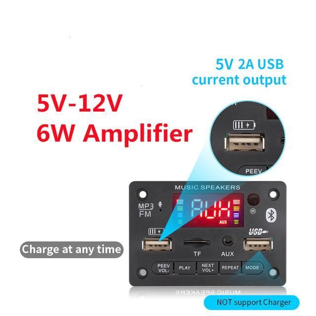 LECTEUR MP3,2 x 3W amplifierCarte décodeur MP3 12V 6W, amplificateur