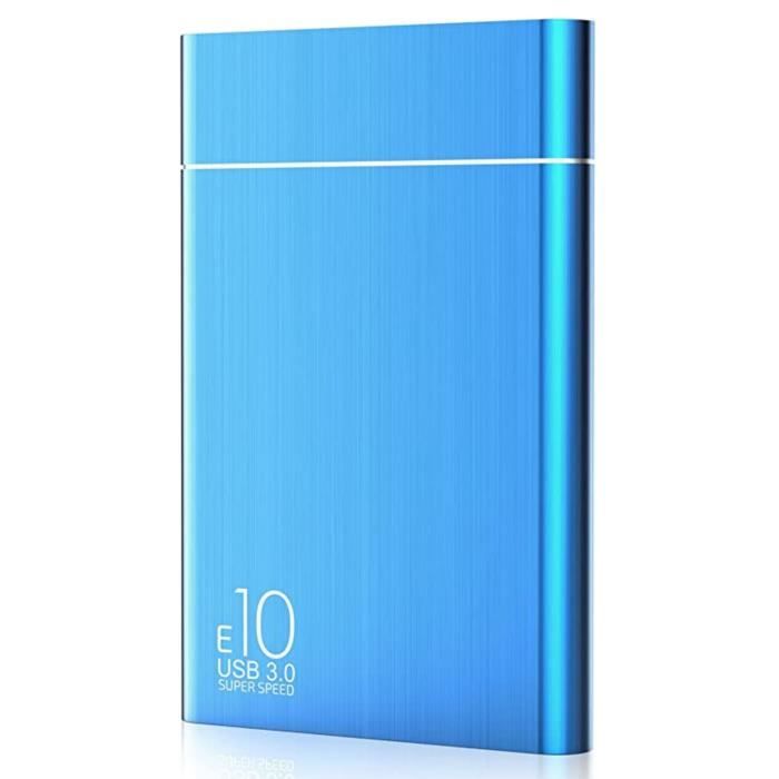 ZGEER Disque Dur Externe 2To - Ultra-Mince 2.5" USB 3.1 Métallique SSD