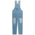 KIDSCOOL SPACE - Salopette ajustable en jean bleu clair délavé pour bébé et tout-petit-1