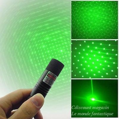 Stylo pointeur laser vert rechargeable 999 miles astronomie faisceau  visible lum