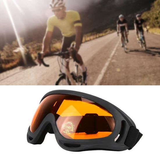 Lunettes de protection UV400 antichoc coupe vent pour motos sports et ski Orange En Stock VGEBY