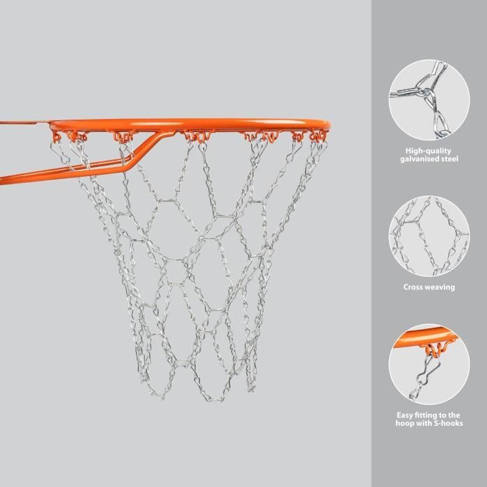 Filet Panier Basket en Métal - Acier Galvanisé - Pour Basket-ball ...