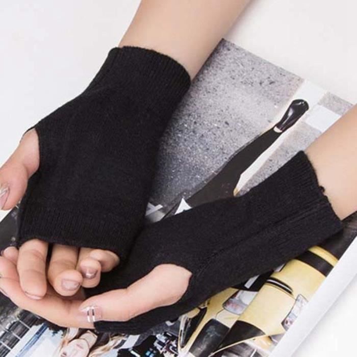 Gant chaud d'hiver à tricoter avec les doigts BTS 2019 Kpop Noir3# Noir -  Cdiscount Prêt-à-Porter