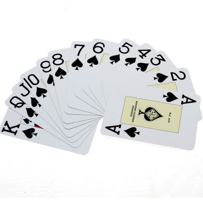 Jeu de Cartes Poker 55 Cartes étui Plastique 305 grammes 8,80 x 6,30 cm -  Cdiscount Jeux - Jouets