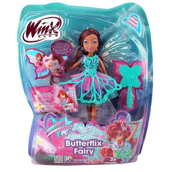 Winx Club Butterflix Fairy Layla Aisha Poupee 28cm avec magique Robe Cdiscount Jeux Jouets
