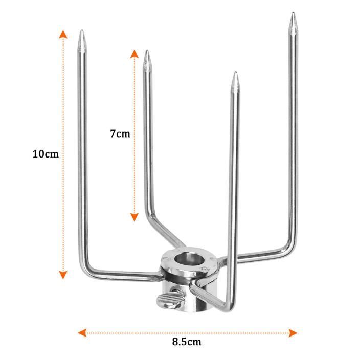 Lot De 8 Brochettes Télescopiques 30-80 Cm Acier Inoxydable - Barbecue Camping Feu De Camp