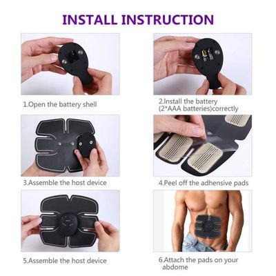 Ceinture Abdominale Electrostimulation AILEDA - EMS 8 Modes 15 Intensités Pour Abdos Bras Jambes