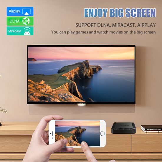 TV Box Android 10 Mini - 4K HDR, Processeur Quad Core H313, WiFi 2.4GHz, 1Go RAM/8Go ROM - 4