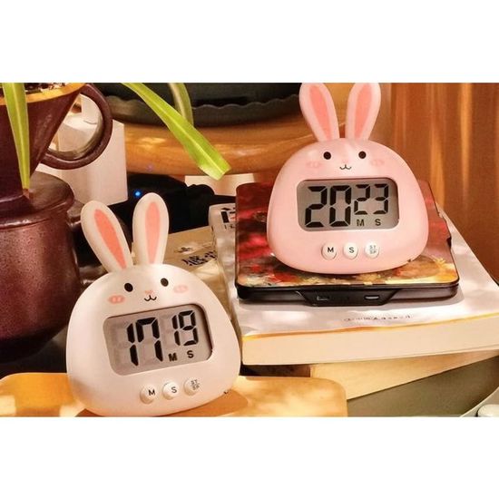 Minuteur De Cuisine Numérique En Forme De Lapin - Magnétique, Avec Alarme, Clair, Neuf, Générique