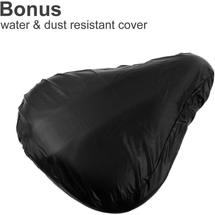 Coussin De Selle VTT Sans Nez - Confortable Pour Vélo Route Et Ville - Design Ergonomique, Support 110kg - 11.9x25.4x8.6cm