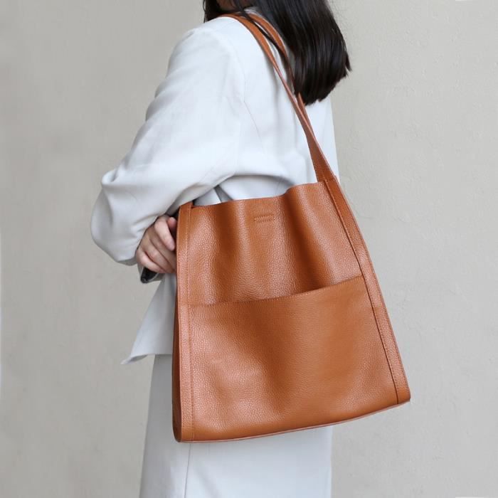Sac a main peau sale de vache