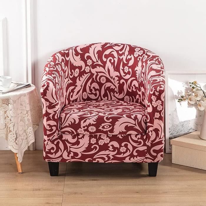 Highdi 2 Pièces Housse de Fauteuil Cabriolet Chesterfield, Extensible Couverture de Fauteuil Housse de Canapé Classique Antidérapant Revêtement de Chaise Protecteur de Fauteuil (Bleu Marin