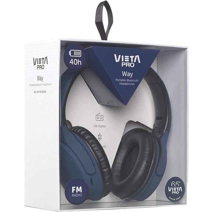 Vieta Pro Way Casque sans Fil Bluetooth avec Radio FM Microphone