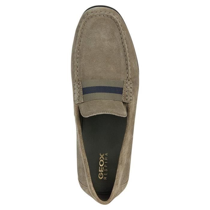 Mocassins Geox Ascanio Cuir suede Semelle en caoutchouc Homme Dove grey Cdiscount Chaussures