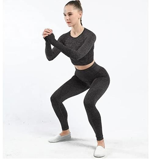 Ensemble de vêtements de yoga imprimés pour femme vêtements de sport et de  fitness coupe slim