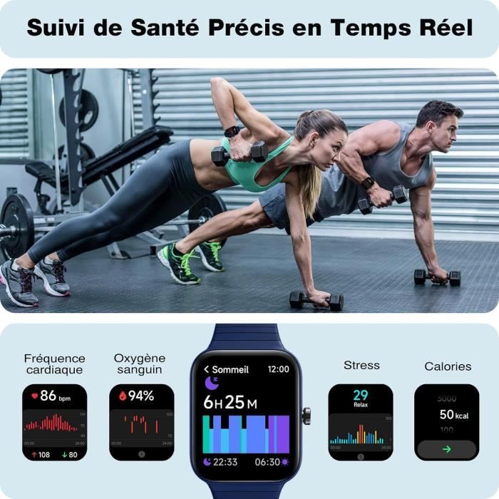 Montre Connect e Homme Avec Alexa Int gr e Appel Bluetooth 1 8