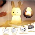 Veilleuse Bebe Bunny Tactile 7 Couleurs de Lumière Fonction Minuterie Lampe de Chevet Pour Chambre D'enfant Cadeau Jouet Veilleuse-3