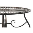 Table de jardin ronde en fer forgé - CLP - INDRA - Style nostalgique - Diamètre Ø 70 cm - 6 couleurs au choix-3