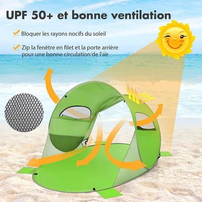 Les meilleures tentes de plage : protection UV, confort et facilité de montage pour des vacances réussies • Tente Facile