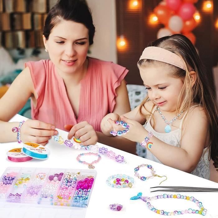 Kit Créatif De 1184 Perles En Pierre Irrégulières - DIY Bijoux Bracelets Boucles D'oreilles