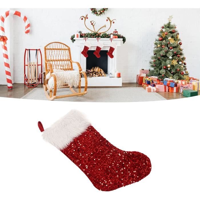 Chaussette de Noel de 45 cm epagneul anglais a suspen e pour vacances decoration de maison fete de Noel 758 Cdiscount Maison