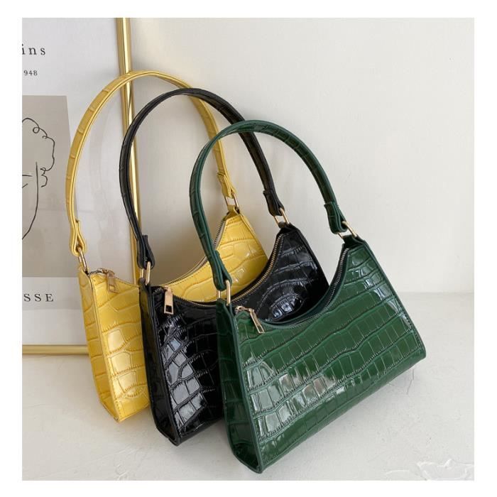 Sac 2025 croco jaune
