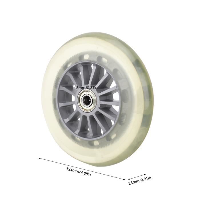 Roues De Bagage 3 Pouces - Roulement 608ZZ, PU Transparent Silencieux